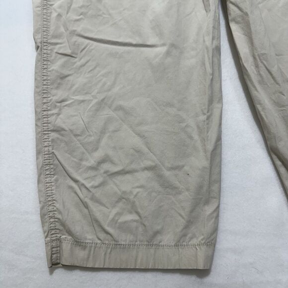 Chico's 2 Women's Large Khaki Beige Capri Pants 20" Inseam Stretch Lightweight - Picture 13 of 16
